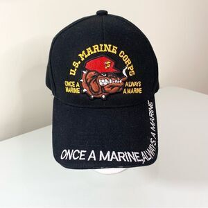 U.S. Marine Corps Bulldog Once A Marine Always A Marine Adjustable Cap